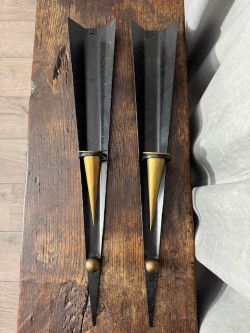 2 Vintage design wandkandelaars 