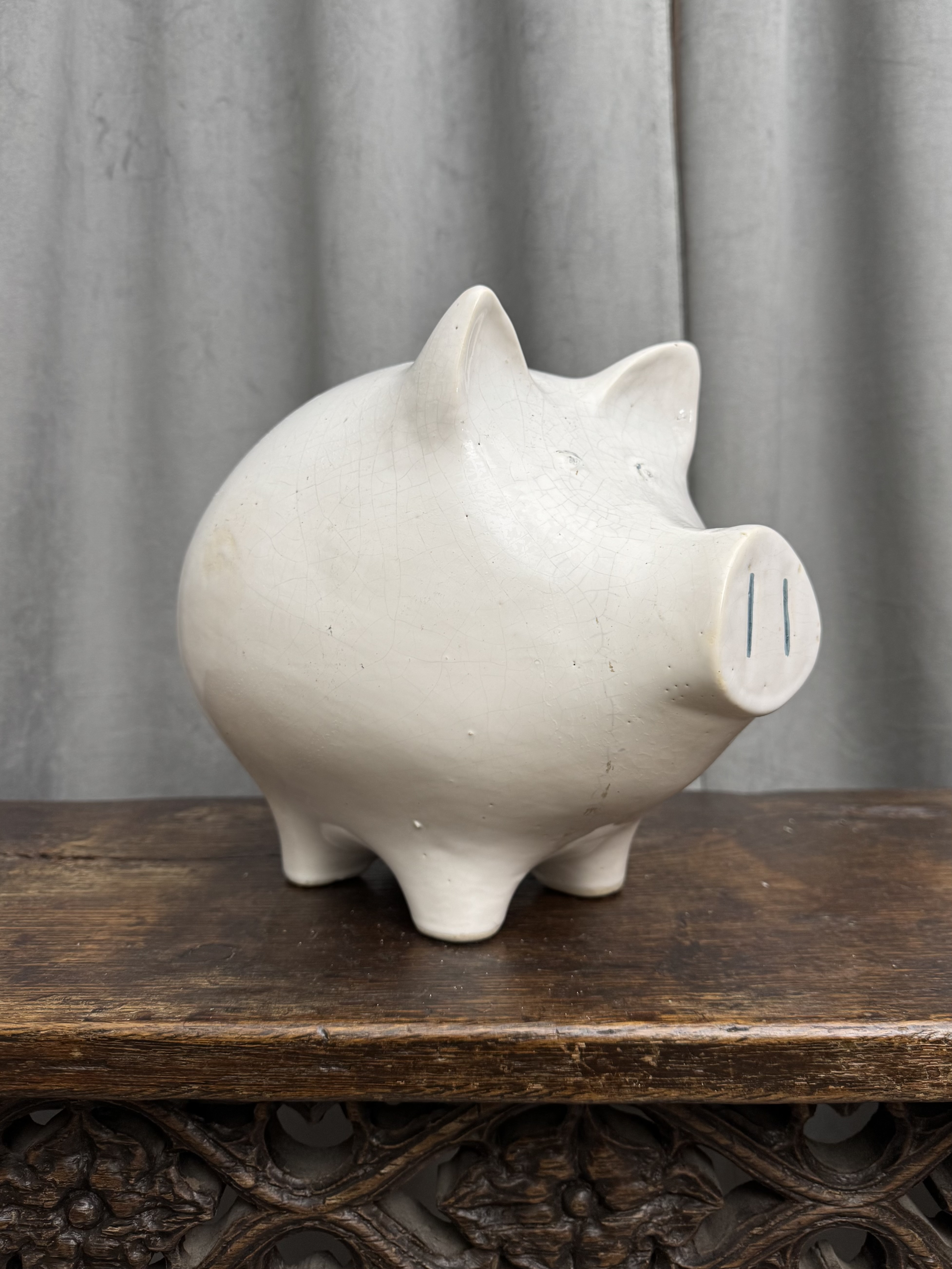 Fors vintage aardewerk koddig spaarvarken